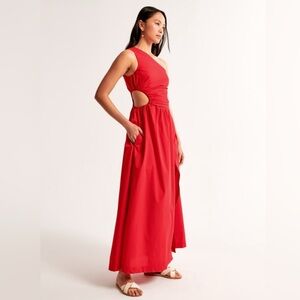 One-Shoulder Cutout Maxi Dress Abercrombie and fitch XS